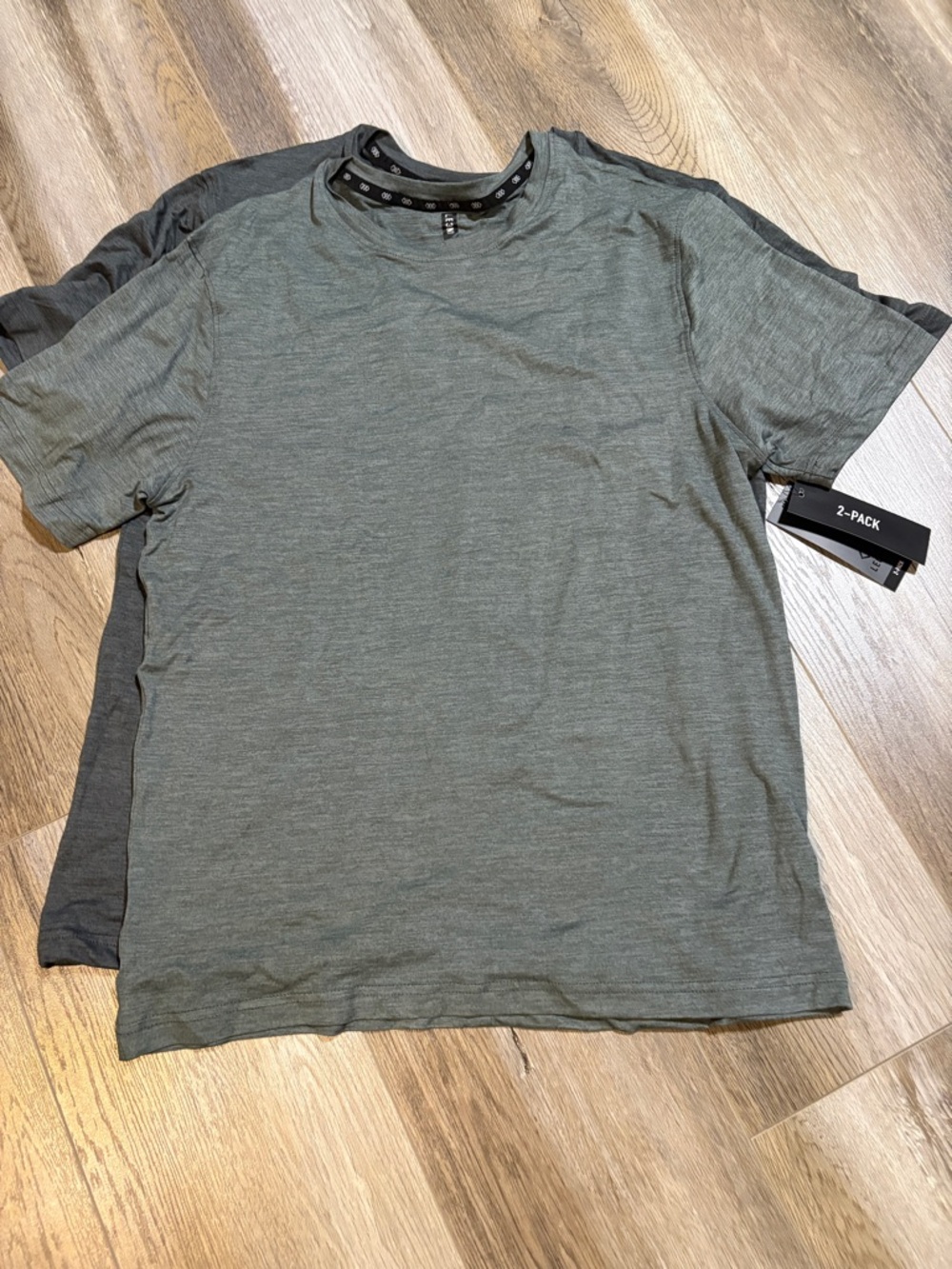 Men's Short Sleeve Crew Neck T-Shirt - Olive Green (2-Pack)